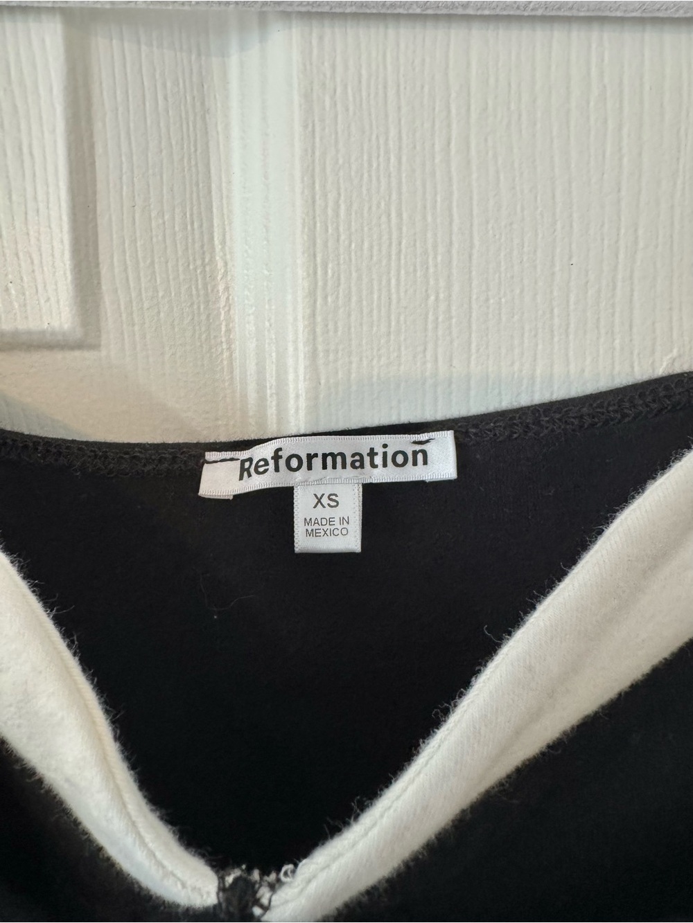 Reformation Harlan Knit Top Black Ivory XS - Picture 2 of 4